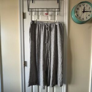 A New Day black and white  Striped linen wide leg pants xxl